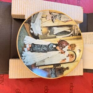 Knowles Norman Rockwell Collector Plate Her First Formal 1990 COA Coming of Age